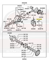 Mitsubishi Rear Diff Cover Diagram for Evo 8/9 (MF244882)