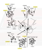 Mitsubishi OEM Motor Mount Bolt M10x25 for Evo X 5-Speed (MF911641)