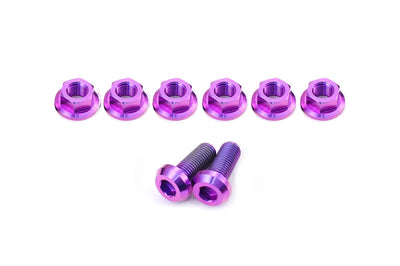 Purple Titanium Strut Bar Bolt Kit for Evo 8/9