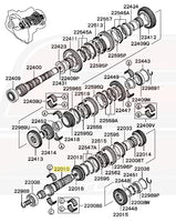 5-Speed Transmission Diagram for Evo 7/8/9