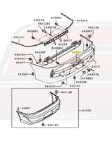 Mitsubishi OEM Rear License Plate Bracket for Evo 8/9 MN126781 Image © STM Tuned Inc