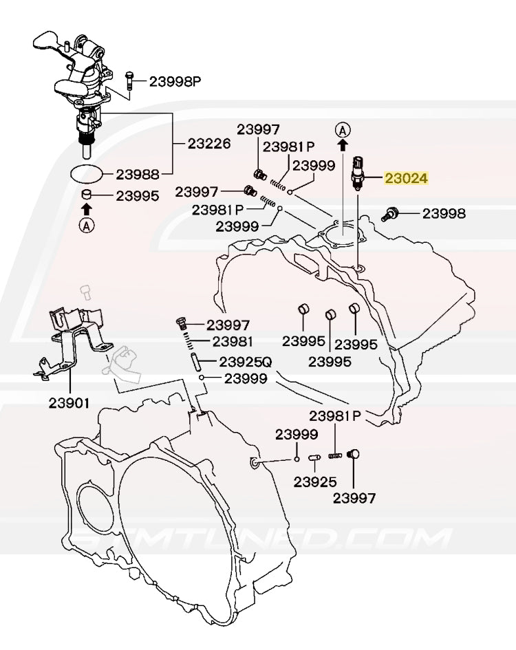 MN132387 OEM 6-Speed Back Up Switch for Evo 8/9 MR