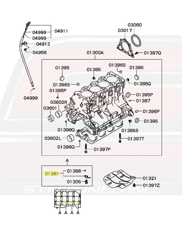 MN143460 Mitsubishi OEM Oil Jet Squirter for Evo 8/9