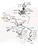 OEM Evo 8 Throttle Body Coolant Return Line (MN143462)