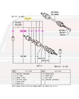 Mitsubishi OEM Rear Axle Boot Kit (Diff Side) (MN147080)