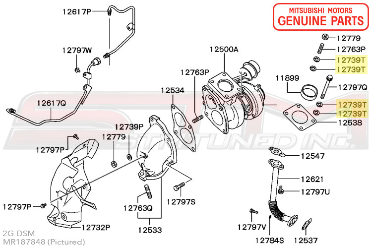 MR187848 OEM Mitsubishi 2G DSM Evo X Turbo Lock Washers