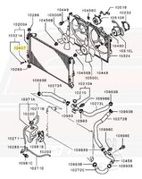 MR212315 Mitsubishi OEM Radiator Drain Plug O-Ring  (Evo X Diagram)