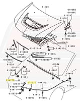 Mitsubishi OEM Hood Damper for Evo 7/8/9 (MR288769)