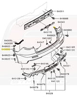 Evo X Rear Bumper Retaining Clip Diagram