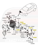 Mitsubishi OEM Engine Oil Cooler Line Seal MR464563 (Evo XDiagram)