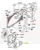 Mitsubishi OEM Radiator Fan Motor for Evo 7/8/9 (MR464619)