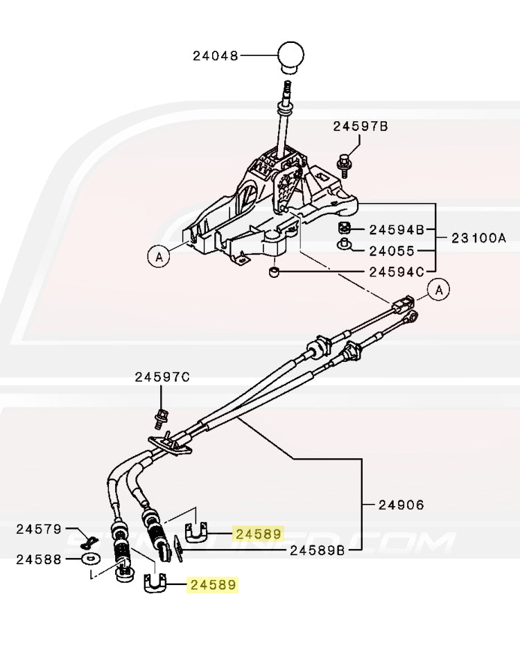 MR470449 Evo X OEM Shifter Cable Clip