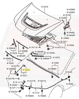 Mitsubishi OEM Hood Prop Grommet for Evo 7/8/9 (MR523786)