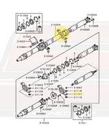 MR553202 OEM Evo 7/8/9 Rear Driveshaft Carrier Bearing Diagram