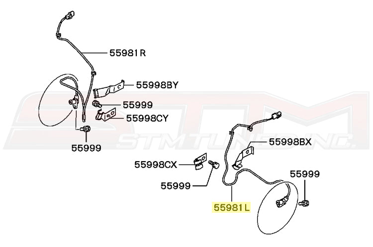 Mitsubishi OEM Front ABS Sensor (LH) for Evo 7/8/9