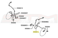 Mitsubishi OEM Front ABS Sensor Diagram (LH) for Evo 7/8/9 Image © STM Tuned Inc. Part Number MR569147