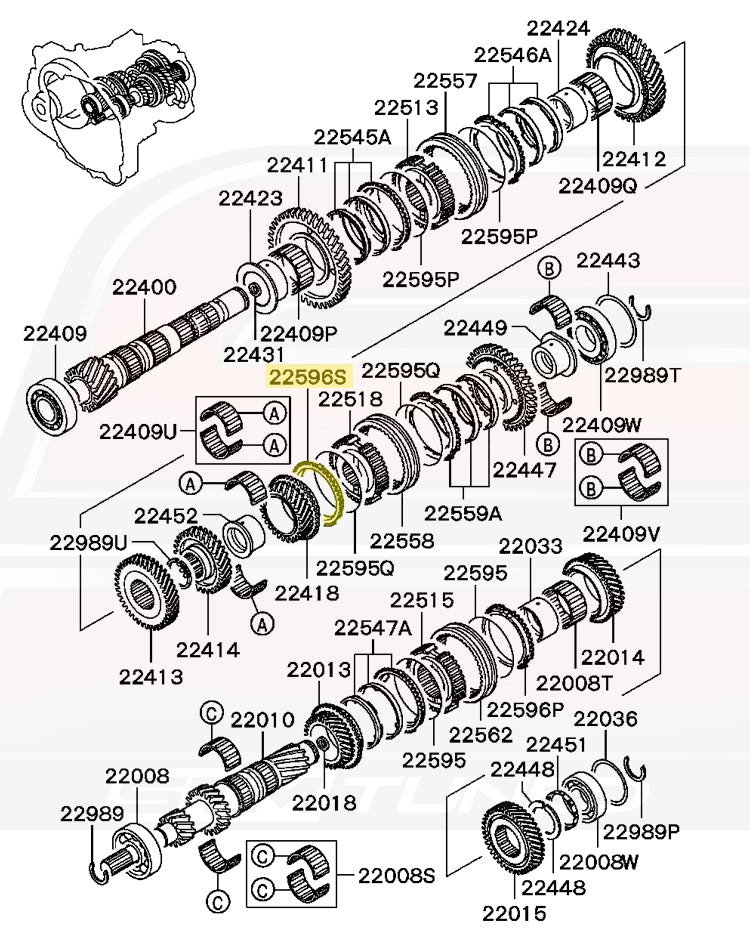 OEM Evo 8/9 5-Speed 5th Gear Synchro Ring (MR581382)