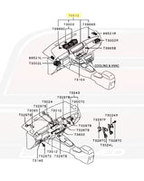 Mitsubishi OEM Dash Panel (HVAC/Vents) Diagram for Evo 7/8/9 (MR633895)