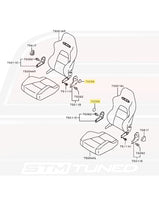 Mitsubishi OEM Front Seat Cap for Evo 7/8/9 (MR635548)