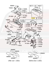 Mitsubishi Evo 7 8 9 CT9A Center Console Diagram