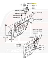 Mitsubishi OEM Rear Door Pull Handle Cap for Evo 7/8/9 (MR794191)