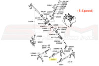 Mitsubishi OEM 5-Speed 3rd/4th Gear Rail Diagram for Evo 8/9 Image © STM Tuned Inc.  Part Number MR980679