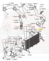 Mitsubishi OEM Lower Intercooler Coupler for Evo 8/9 (MR993892)