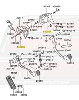 1995 Manual GSX Clutch & Brake Pedal Diagram