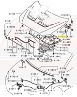 Mitsubishi OEM Hood Hinge Bolt Diagram for Evo X (MS240126)