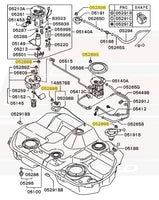 USDM Evo 7/8/9 Fuel Tank Nut Diagram