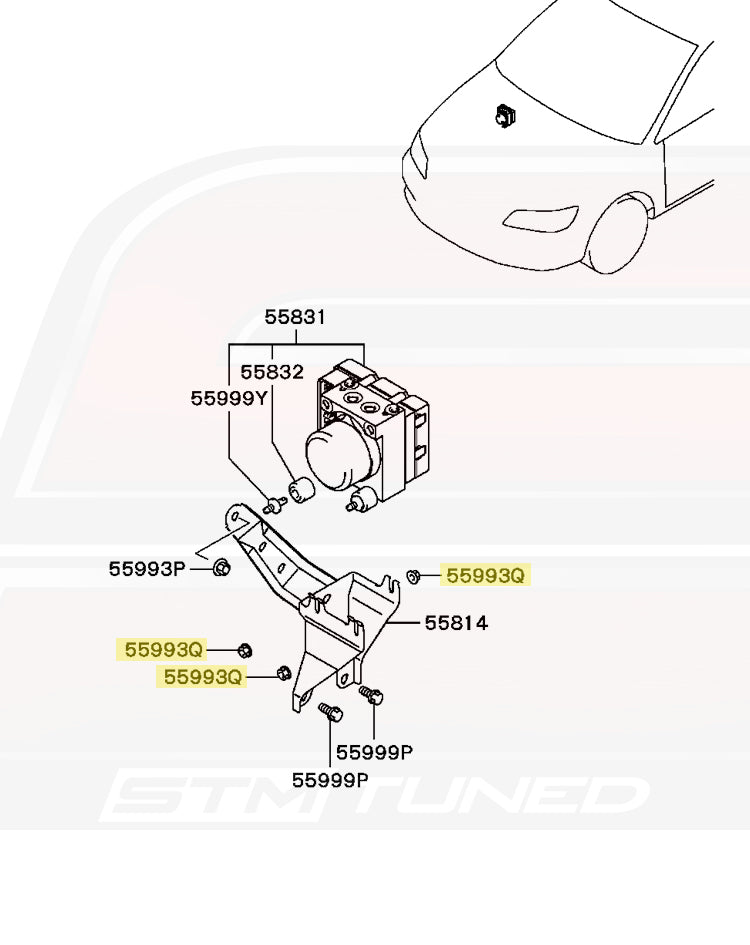 Ms440502 MS440502 Mitsubishi OEM Evo 8/9 Hood Vent Nut