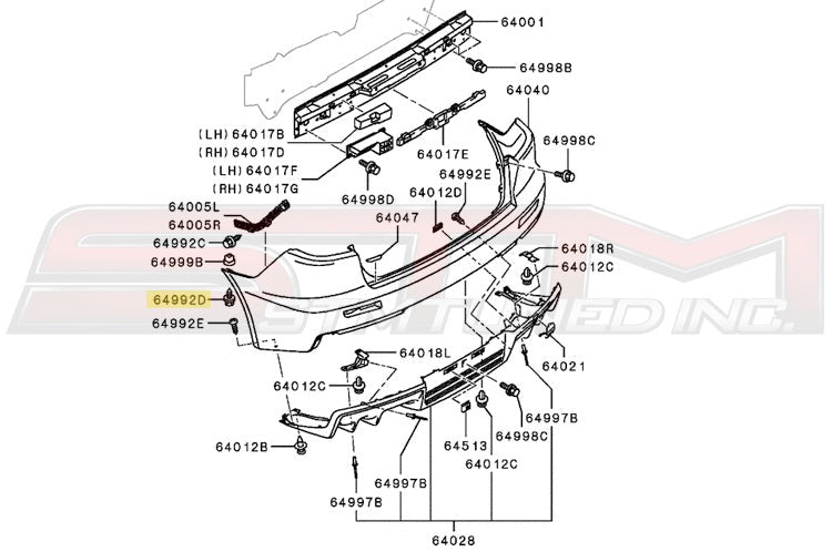 Mitsubishi OEM Evo Bumper M5x16 Screw (MS450176 / MS452028)
