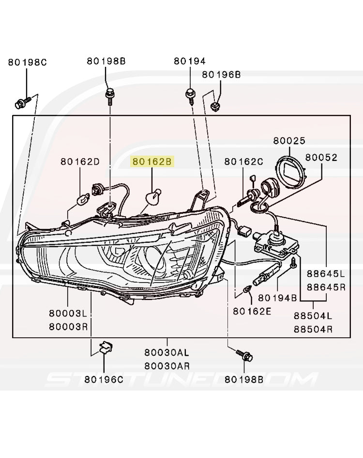 MS820949 Evo X OEM Daytime Running Light Bulb