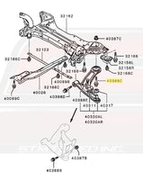Mitsubishi OEM Front Suspension Lower Arm Bolt for Evo X Image © STM Tuned Inc.  Part Number MU000611