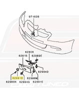 Mitsubishi OEM Front License Plate Grommet for Evo 8 (MU480007)