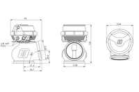 Turbosmart WG50 GenV ProGate 50mm External Wastegate Dimensions