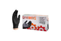 AMMEX Gloveworks Black Nitrile Shop Gloves