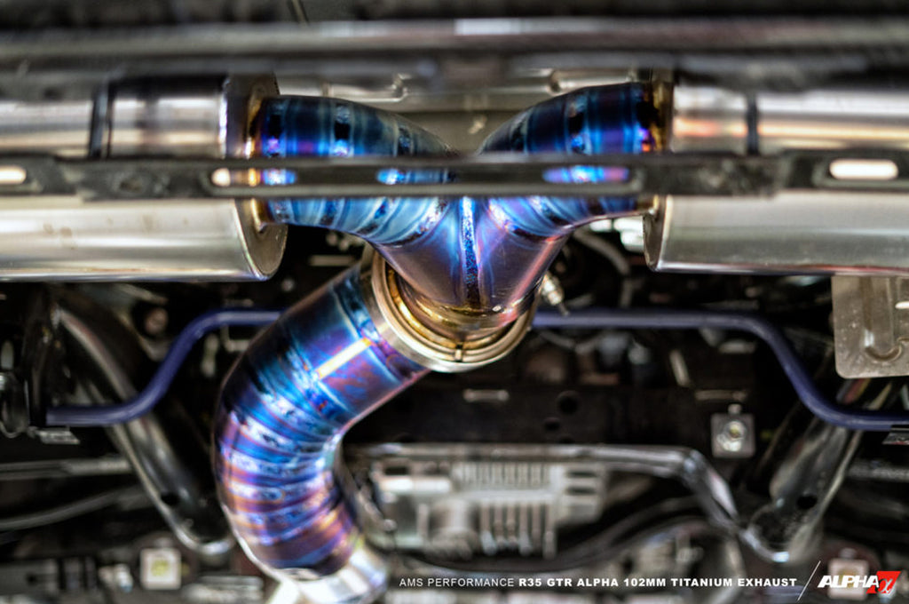 Ams Sticker Alpha Performance AMS Alpha Performance R35 GTR 102mm Titanium Exhaust