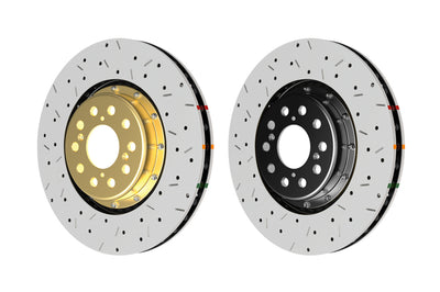 DBA 5000 XS 2-Piece Drilled Slotted Rotors for Evo 5-9
