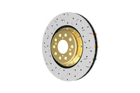 DBA 5000 XS 2-Piece Drilled Slotted Front Rotor for Evo X (Gold)