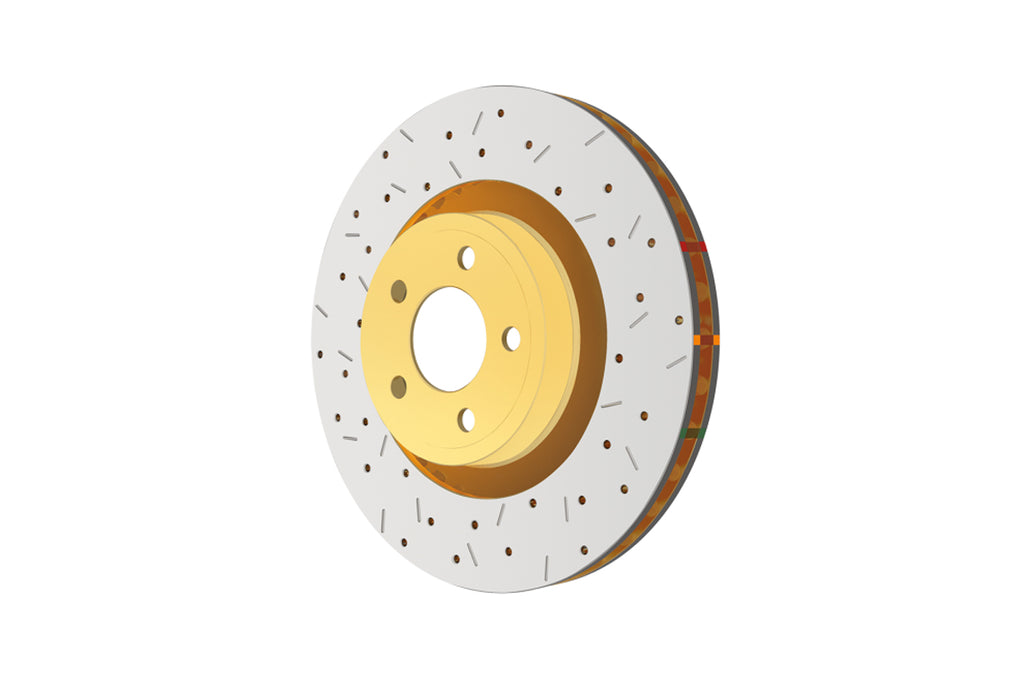DBA 4000 XS Drilled Slotted Rotor for Evo X