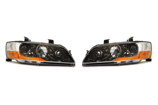 Evo 9 JDM MR Headlights Matte Black Housing 8301A407 8301A408