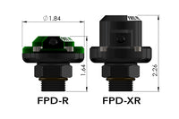 Size difference between the FPD-R and FPD-XR