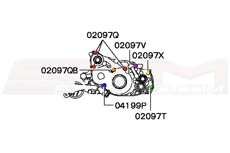 Mitsubishi OEM 7-Bolt 1G 2G DSM Front Cover Bolt Kit