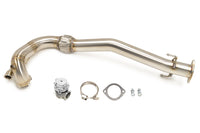 Evo 7/8/9 O2 Housing Downpipe with Silver TiAL MVS Wastegate