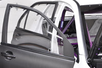 Evo 7 8 9 Lexan Windows installed on carbon fiber doors
