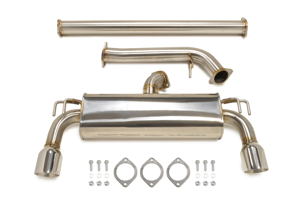 STM Evo X Stainless Cat-Back Dual Exit Exhaust (With Muffler)