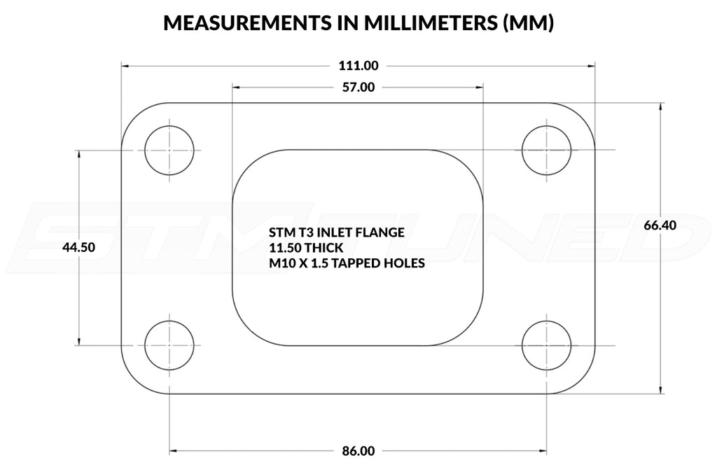 STM T3 Turbo Inlet Flange (STM-FAB-T3INF)