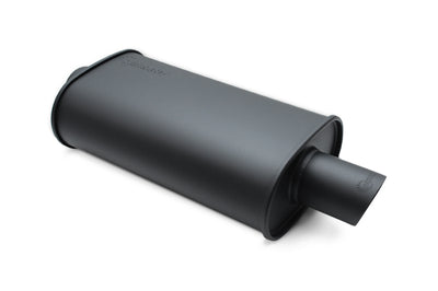 Vibrant Flat Black Stainless Muffler with Single Tip