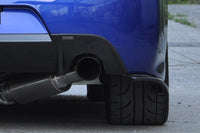 Voltex Exhaust Shield Installed on an Electric Blue Evolution IX Rear Bumper